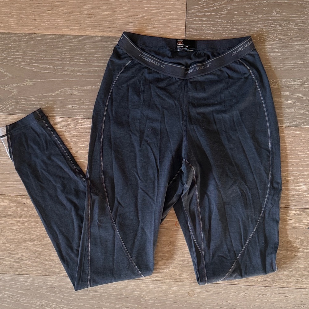 Icebreaker merino wool Charcoal Gray base layer legging